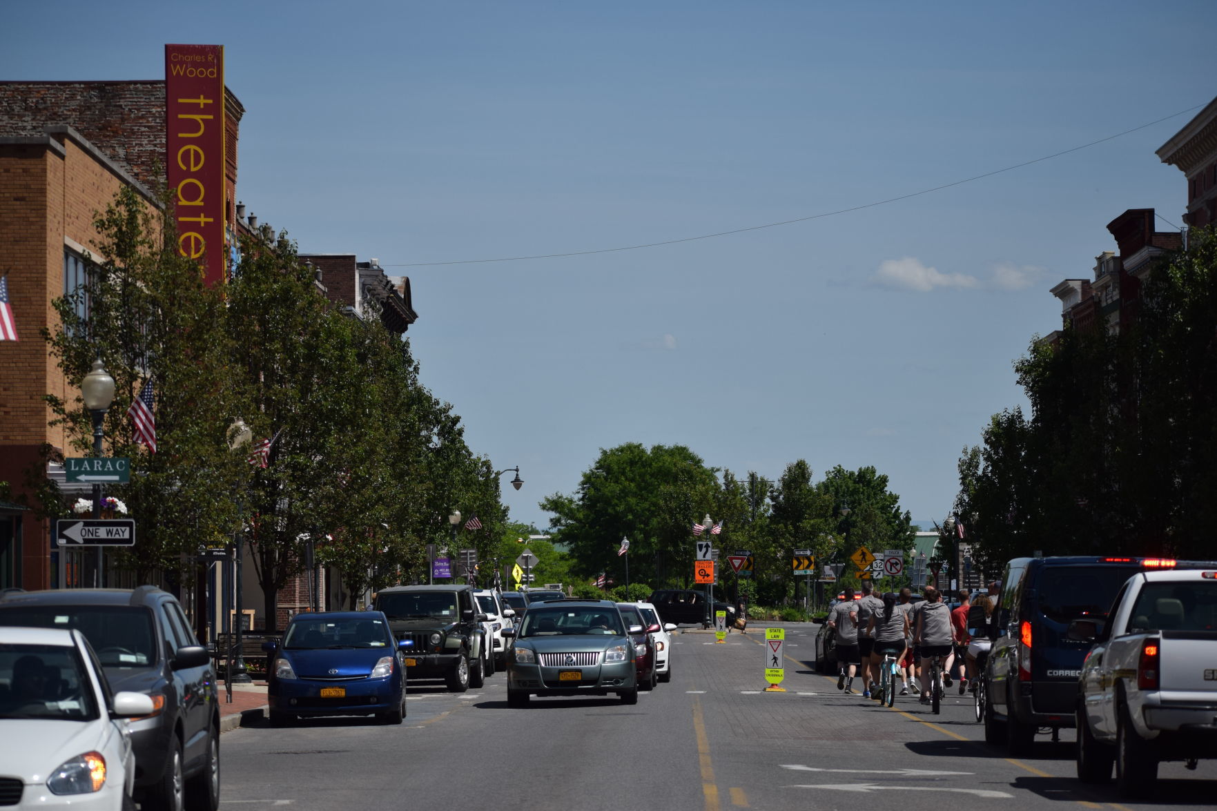 Torch run through downtown